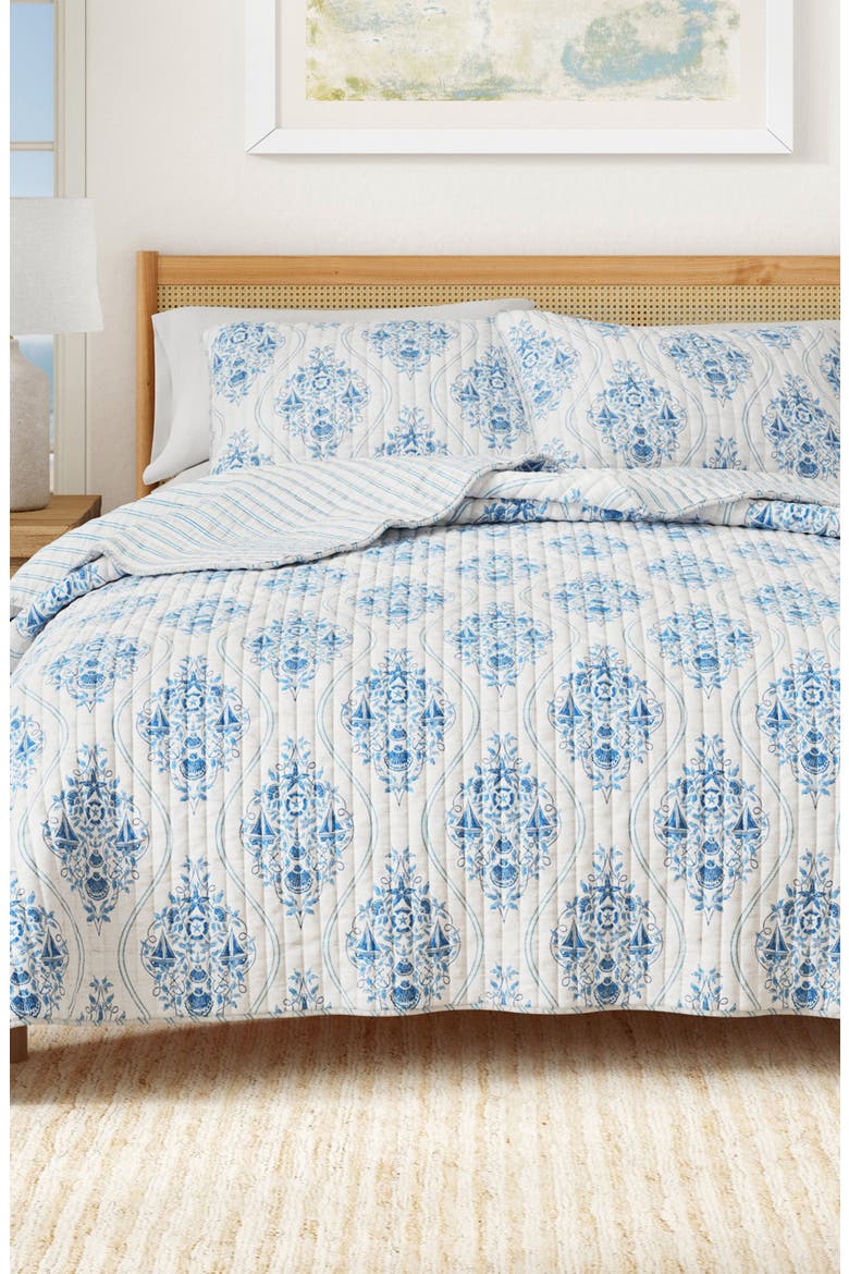 3-Piece Nautical Medallion Quilt Set, Alternate, color, NAUTICAL MEDALLION