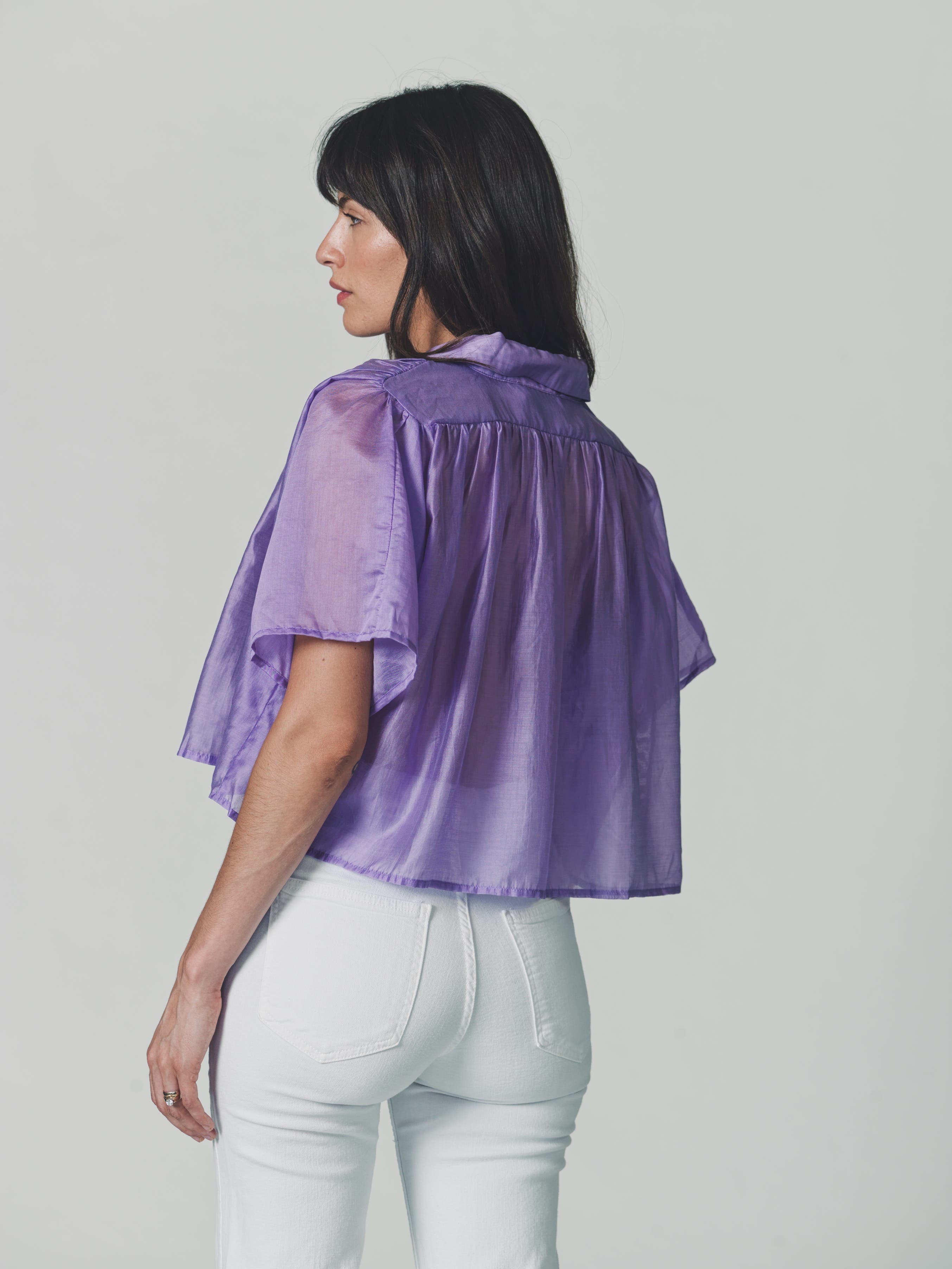 The Shirt By Rochelle Behrens The Hayden Shirt In Purple