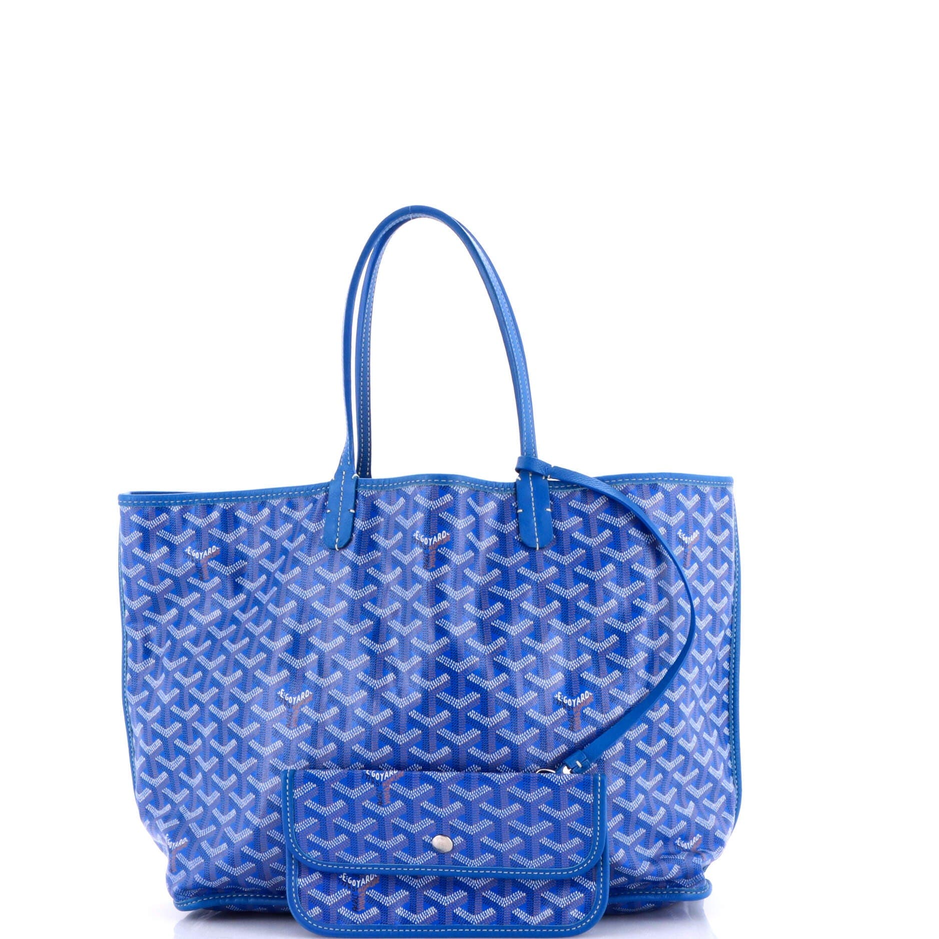 Pre-Owned Goyard Anjou Reversible Tote Coated Canvas PM, Alternate, color, Blue
