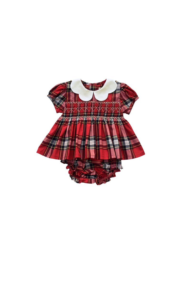 Wild Wawa Scallop Two Piece Set, Main, color, Tartan Red