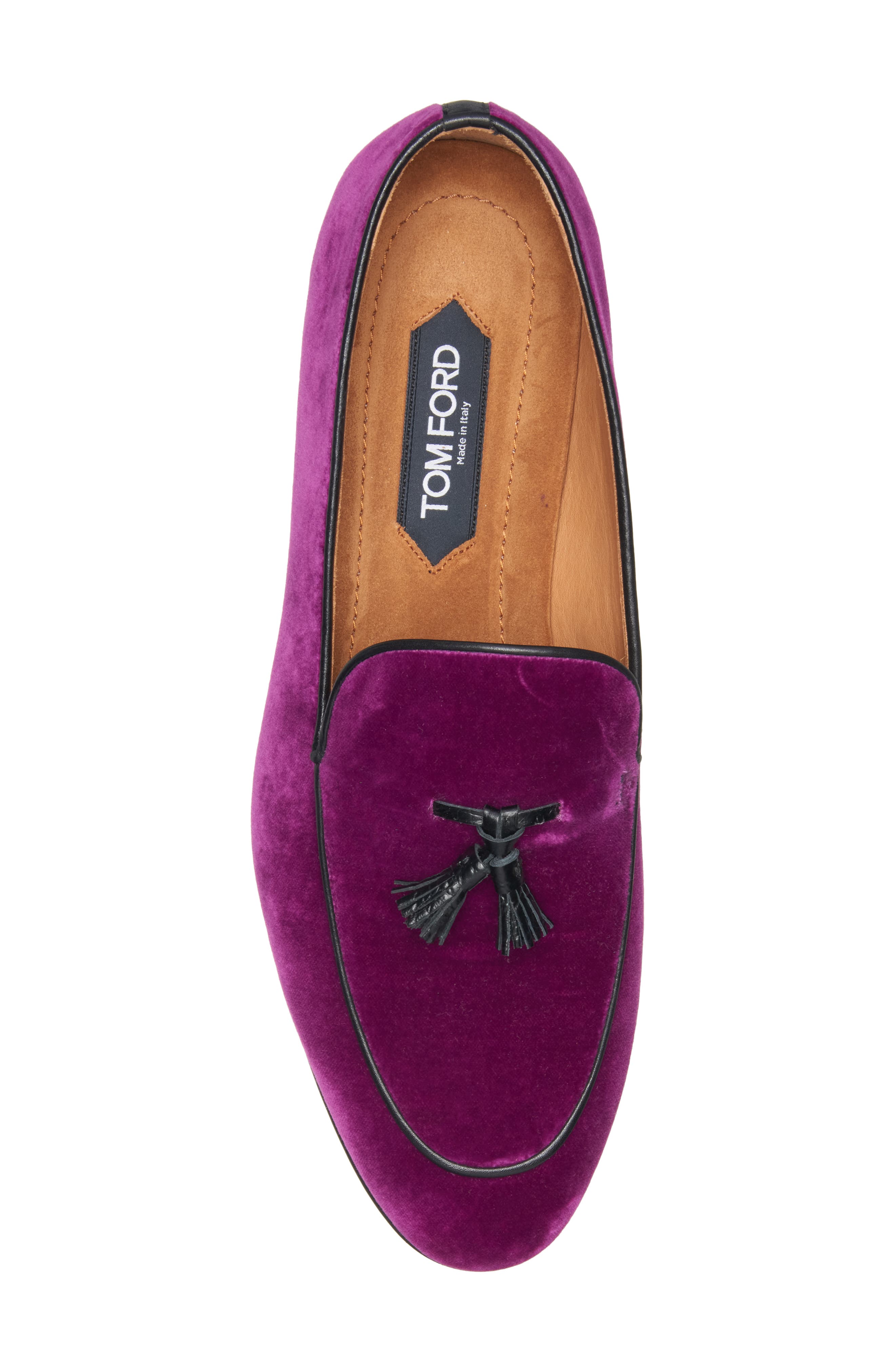 TOM FORD Nicolas Velvet Smoking Slipper, Alternate, color, 
