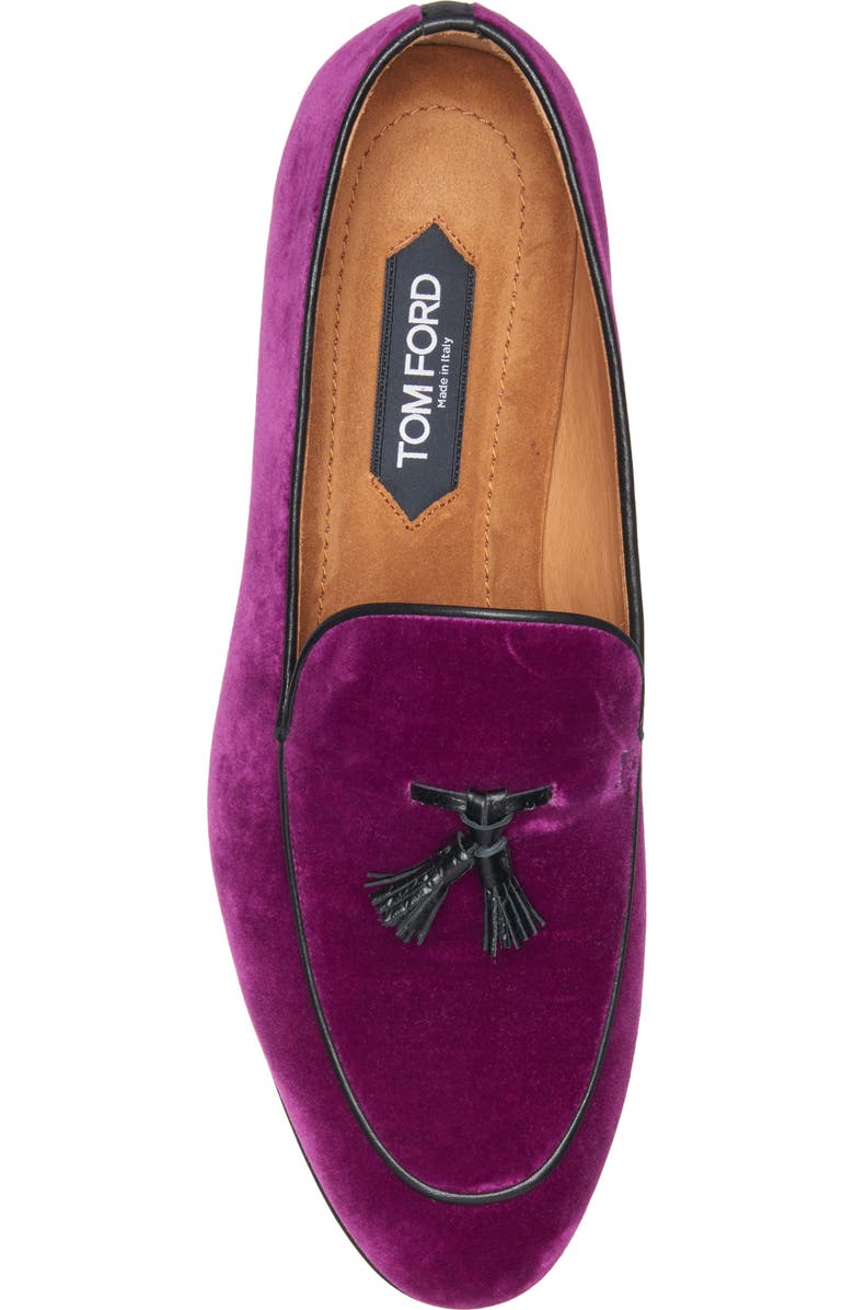 TOM FORD Nicolas Velvet Smoking Slipper, Alternate, color,