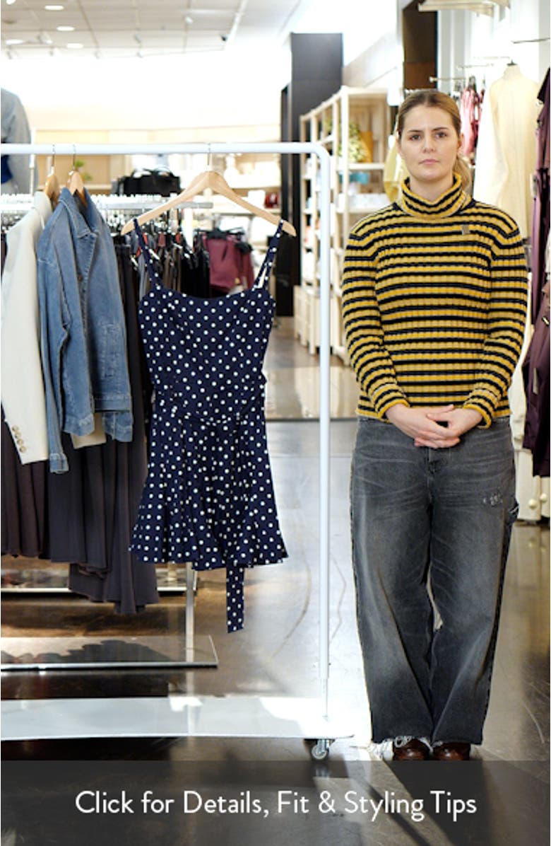 Dasia Polka Dot Stretch Cotton Minidress, sales video thumbnail