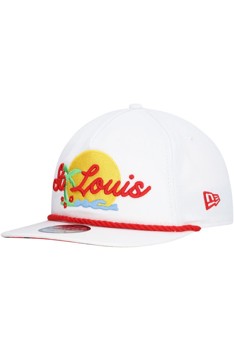 Men's New Era White St. Louis Cardinals Paradise Golfer Adjustable Hat, Alternate, color, White