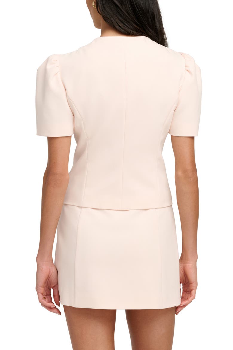 The Pardon Bow Detail Short Sleeve Jacket, Alternate, color, BLUSH PINK