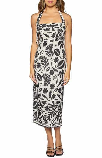 Tropical Bliss Halter Midi Dress