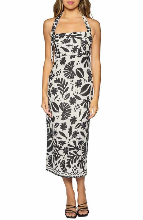 Tropical Bliss Halter Midi Dress