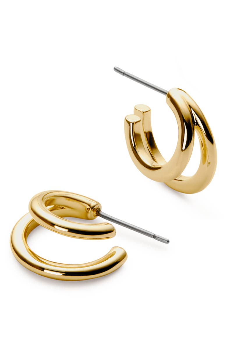 Ana Luisa Scarlett Double Hoop Earrings, Main, color, Gold