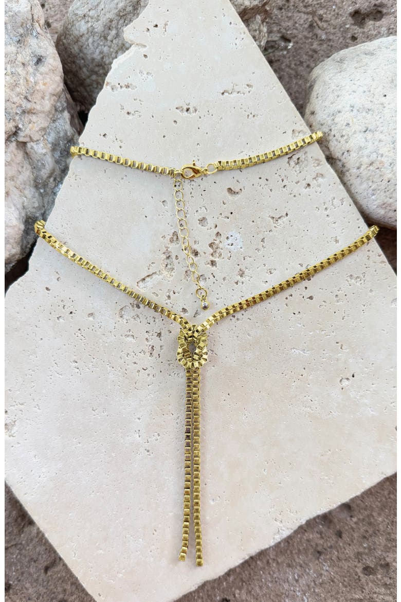Crystal Tennis Necklace, Alternate, color, GOLD