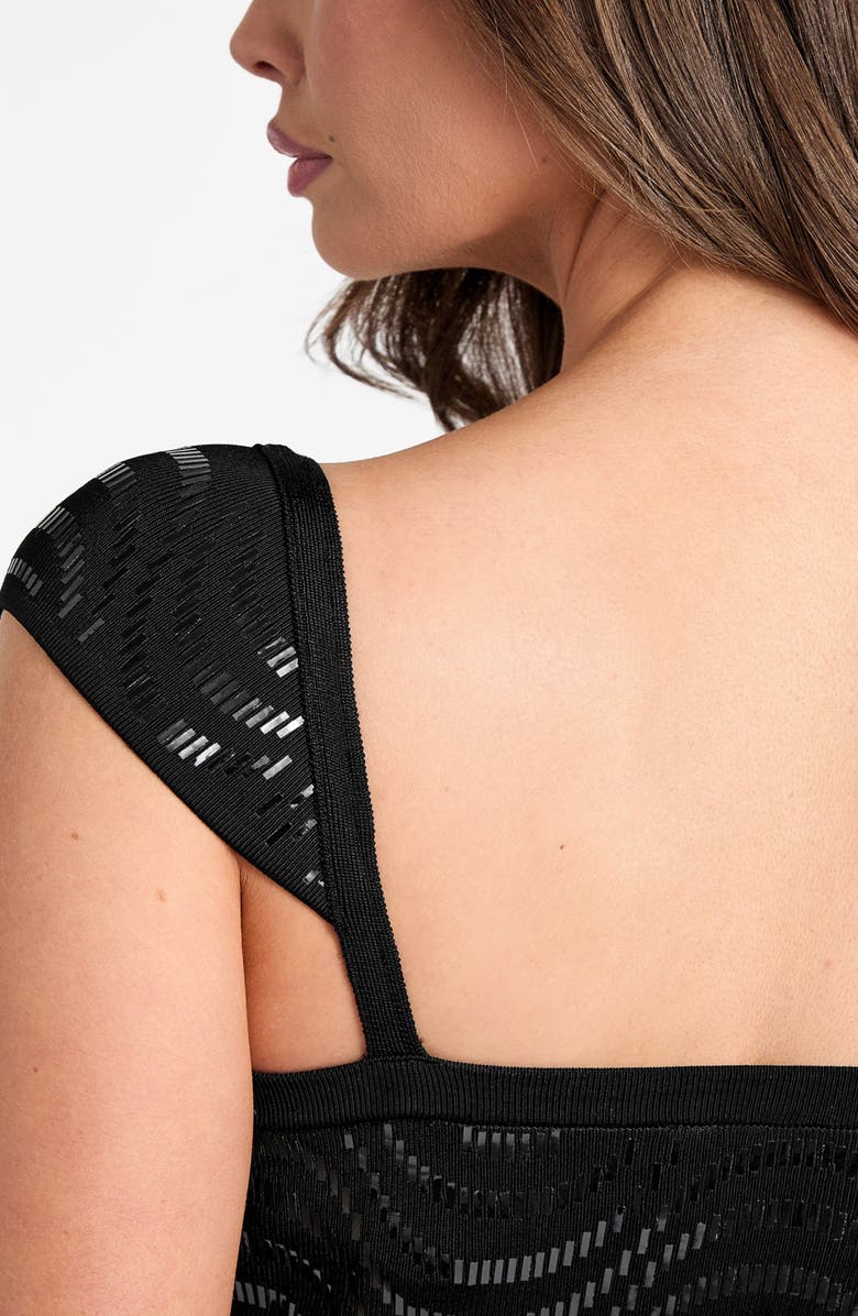 Marciano Larissa Beaded Minidress, Alternate, color, Black-Black