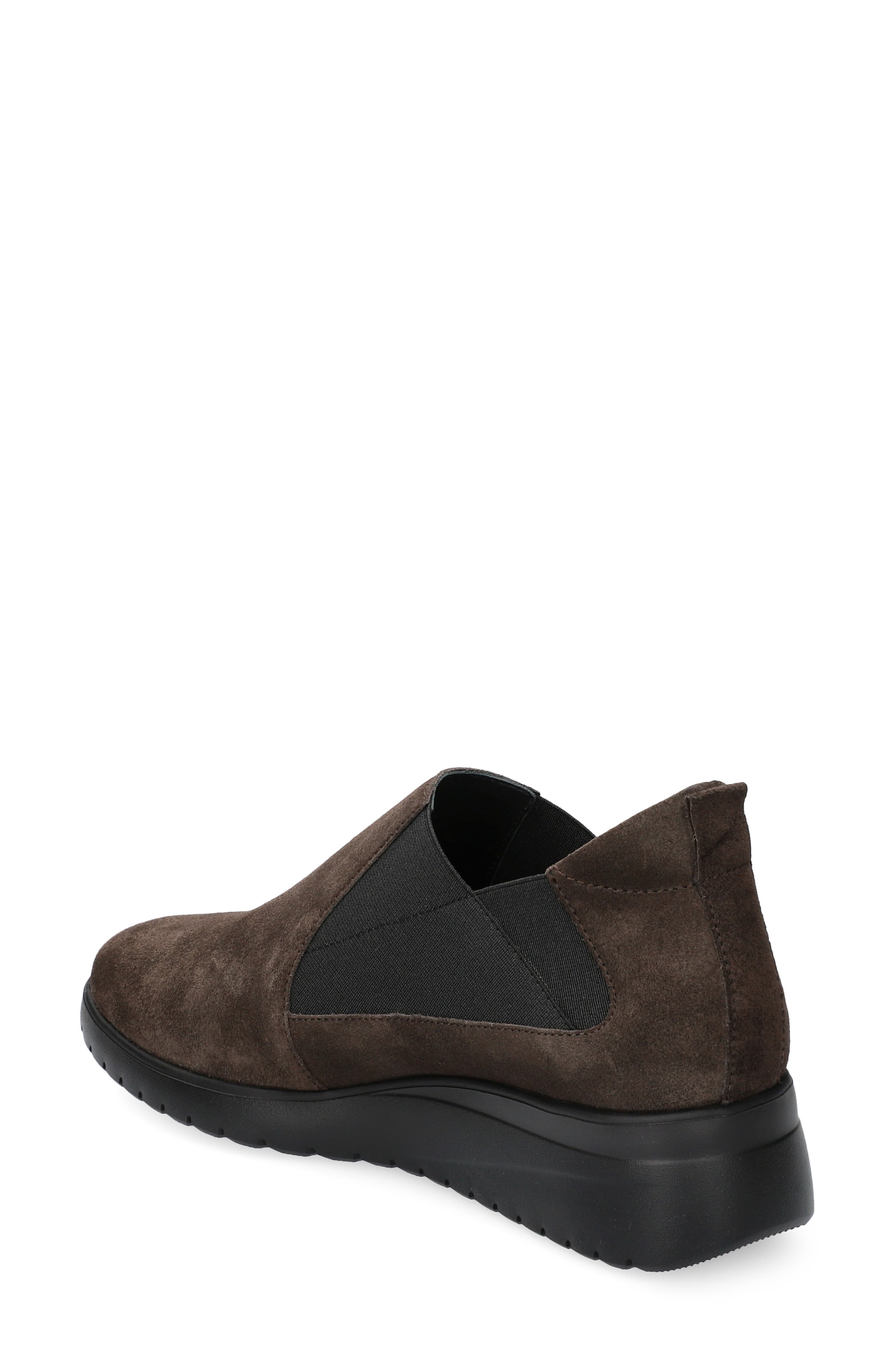Mephisto Ibelina Wedge Slip-On Sneaker, Alternate, color, Dark Brown