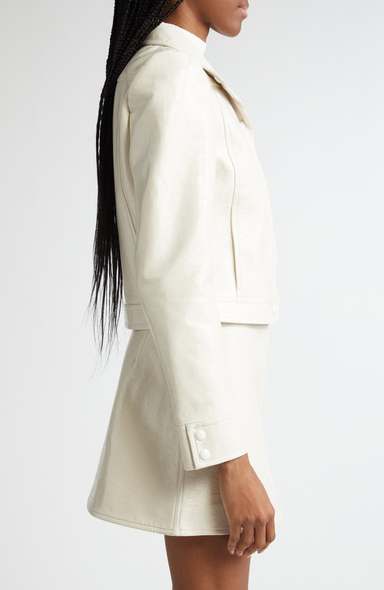 Courrèges Re-Edition Vinyl Jacket, Alternate, color, Off White
