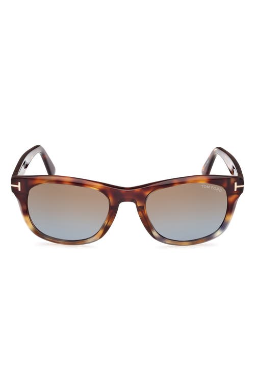 Tom Ford Kendel 54mm Square Sunglasses In Vintage Havana To Light Havana