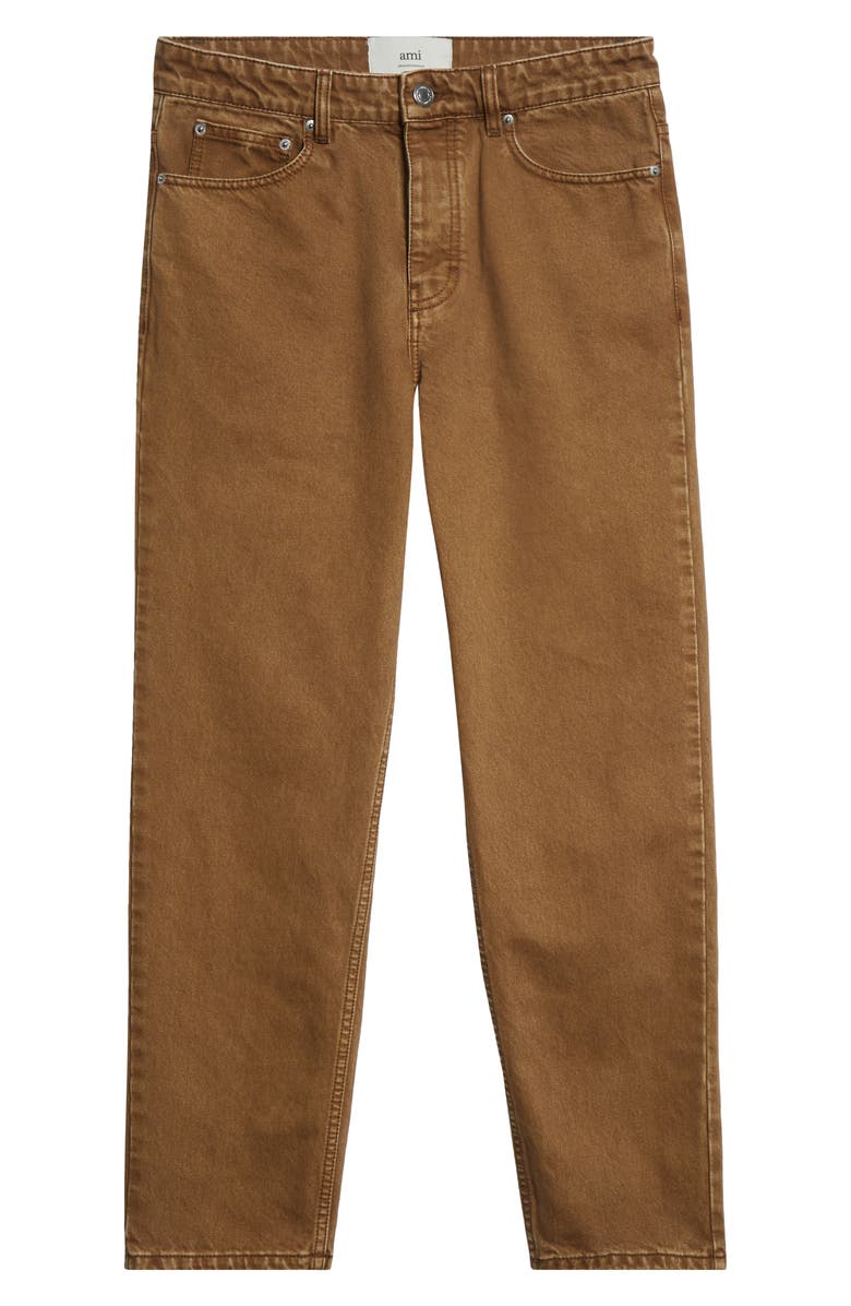 AMI Paris Mattiussi Tapered Leg Jeans, Main, color, 216 Hazelnut