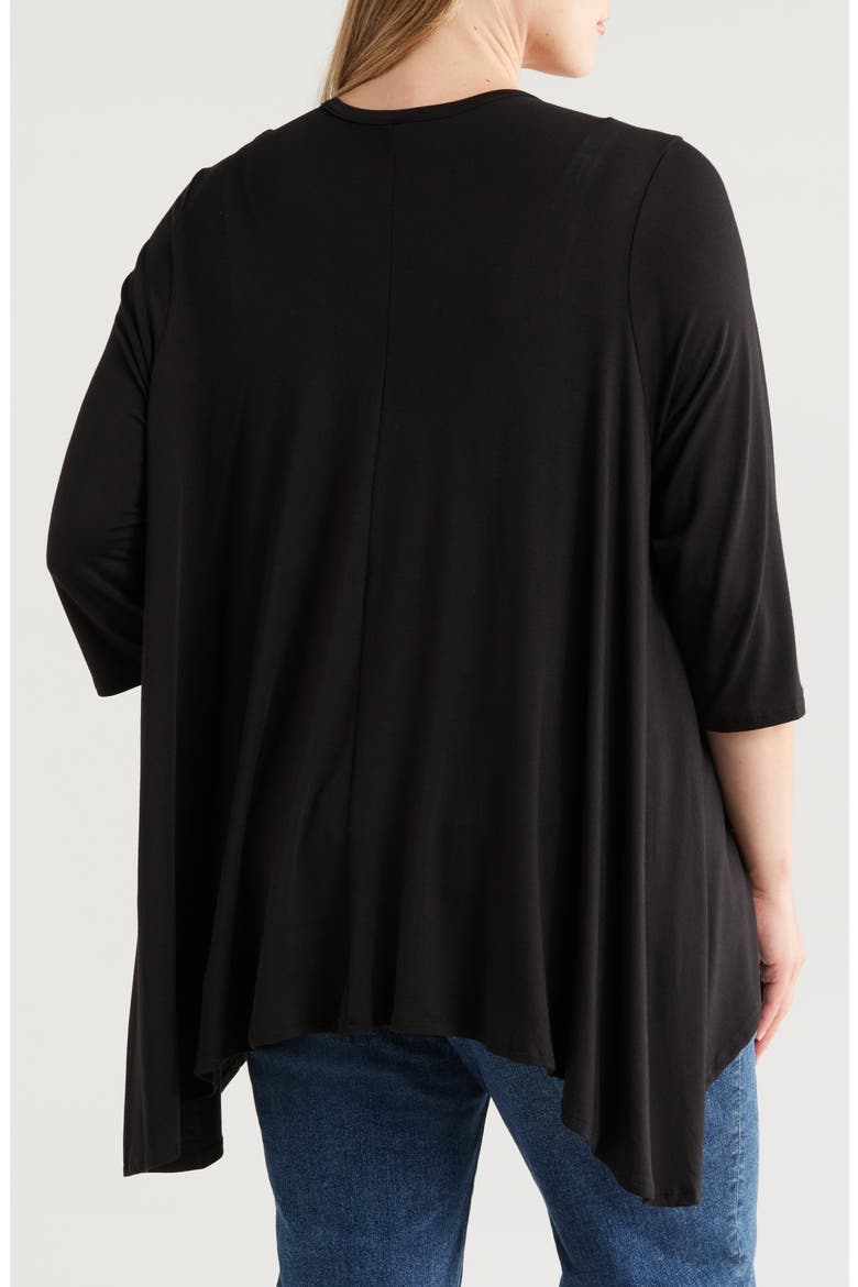 Open Front Cardigan, Alternate, color, BLACK