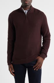 Nordstrom Cotton & Cashmere Quarter Zip Sweater
