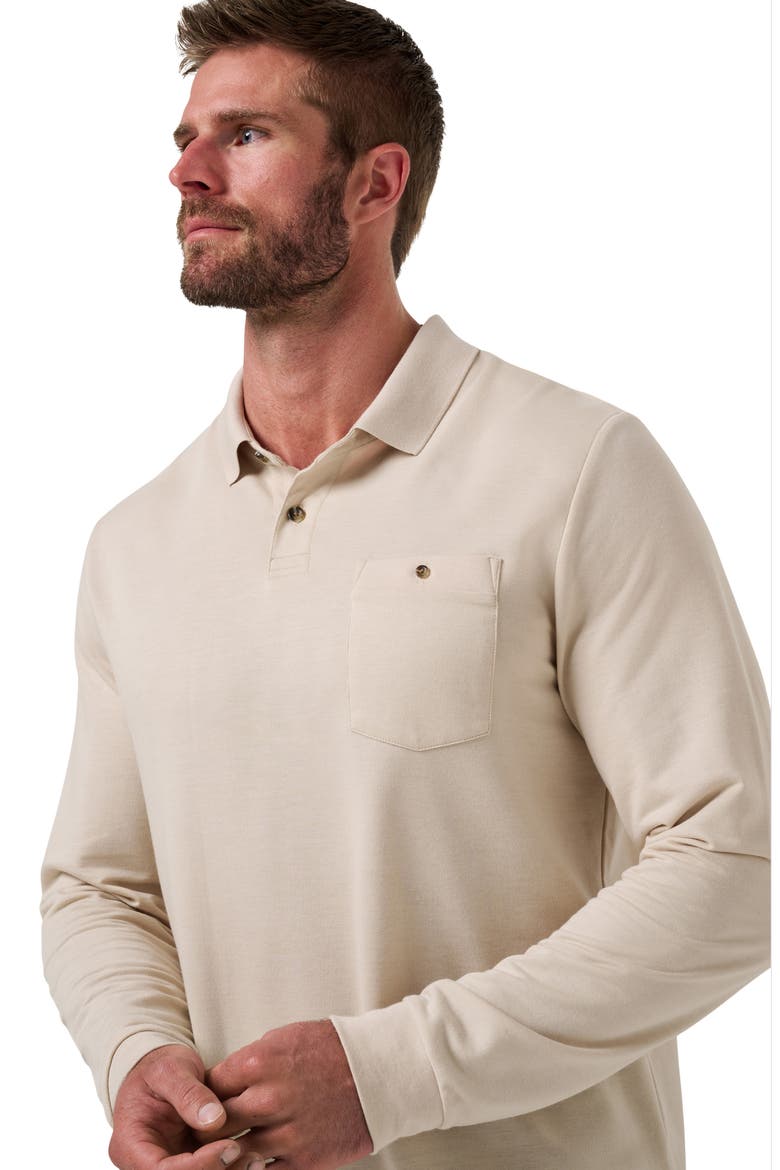 December First Long Sleeve Pocket Polo, Alternate, color, ITALIAN SAND