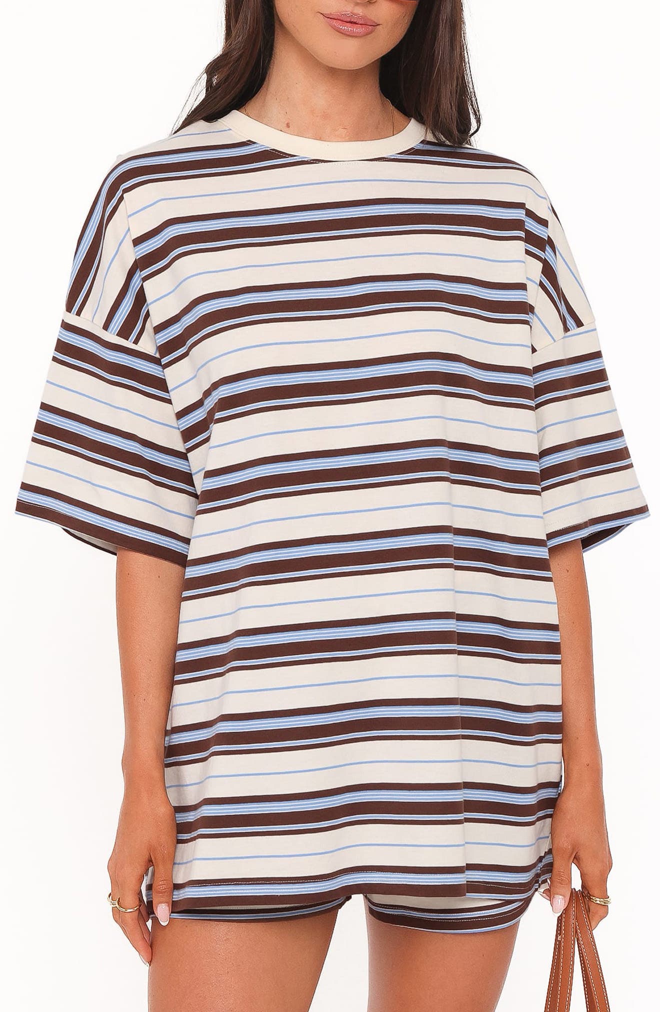 selected BROWN MULTI STRIPE