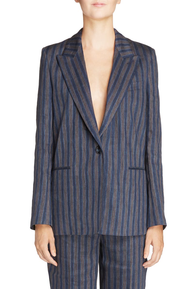 Acne Studios Krista Linen Blend Blazer, Main, color,