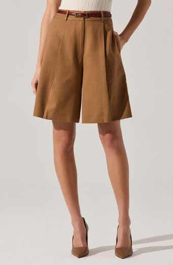 ASTR the Label Quillie Pleated Bermuda Shorts