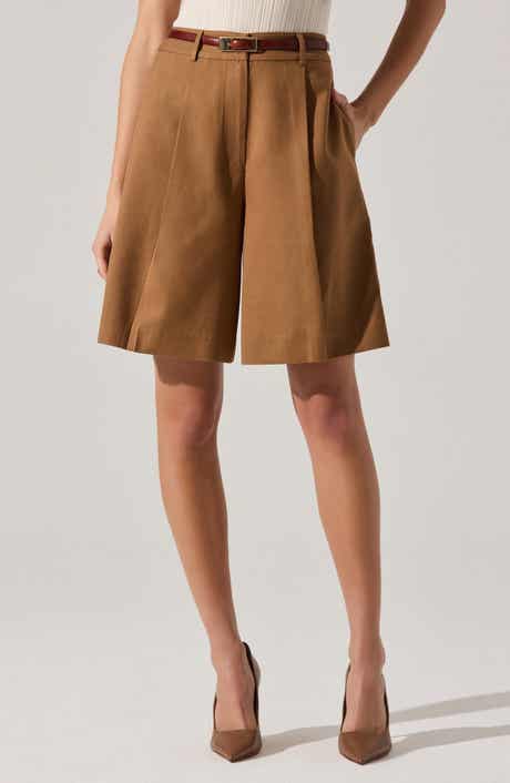 ASTR the Label Quillie Pleated Bermuda Shorts