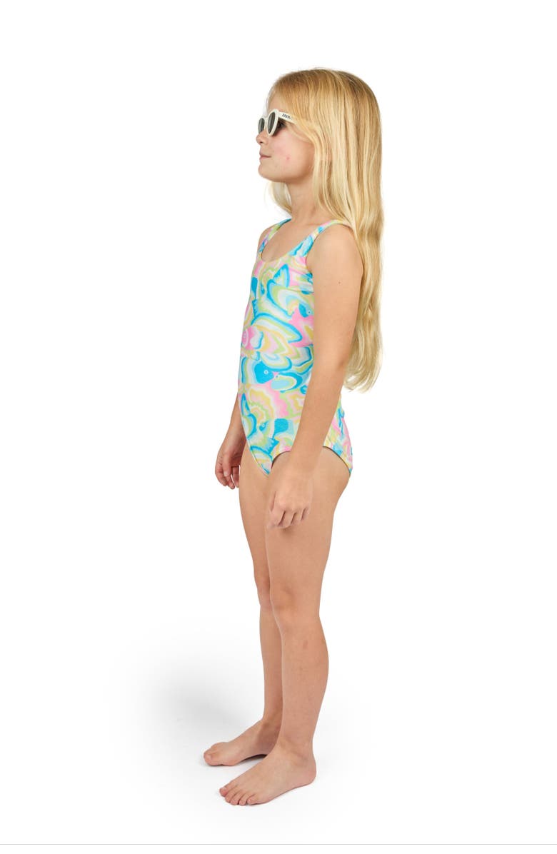 Kenny Flowers The St. Lucia - Girls Ruffle One Piece UPF 50+, Alternate, color, Multi