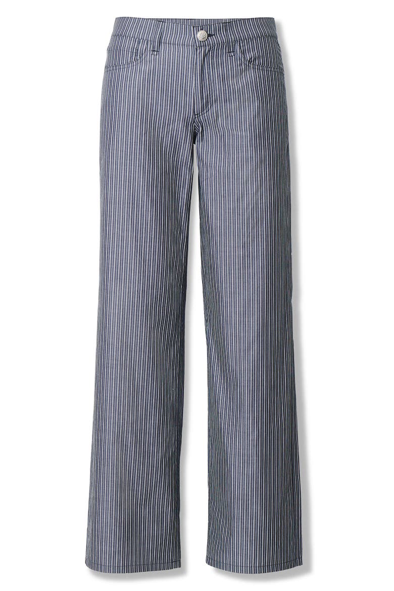 Saige Stripe Straight Leg Cotton Poplin Pants, Alternate, color, SALST