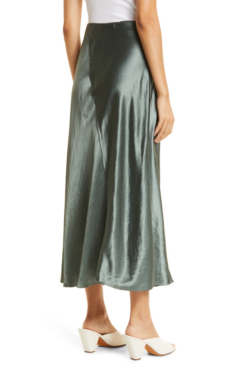 Vince Raw Edge Paneled Satin Slip Skirt, Alternate, color, 