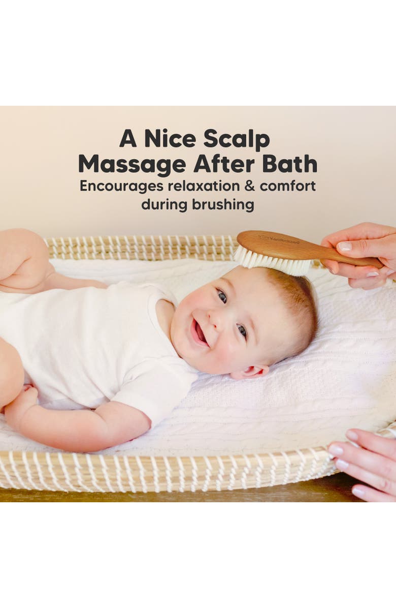 KeaBabies Baby Hair Brush, Alternate, color, Golden Oak