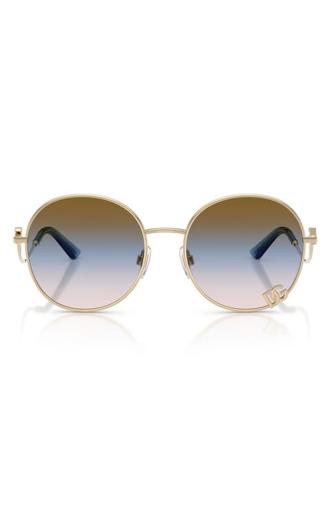 56mm Gradient Round Sunglasses