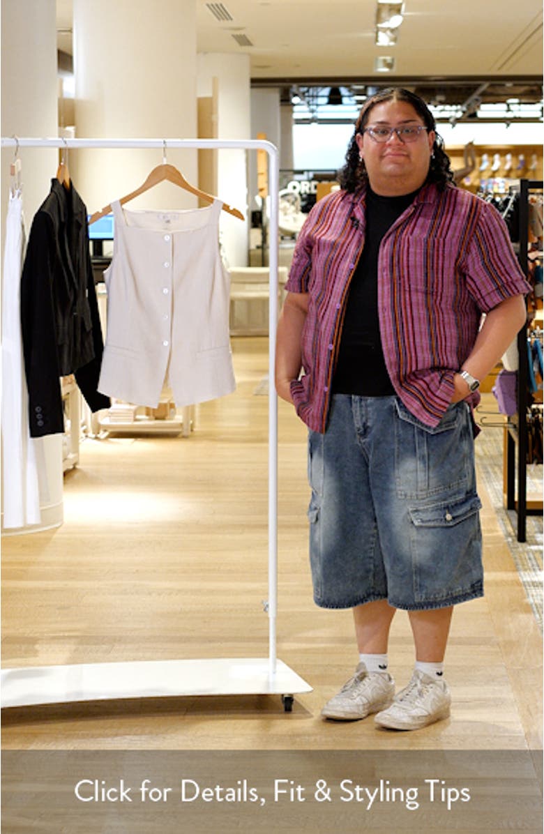 Naomi Linen Blend Vest, sales video thumbnail