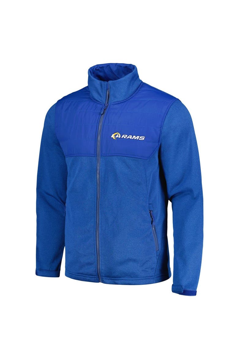 Men's Dunbrooke Heather Royal Los Angeles Rams Explorer Tech Full-Zip Jacket, Alternate, color, Heather Royal
