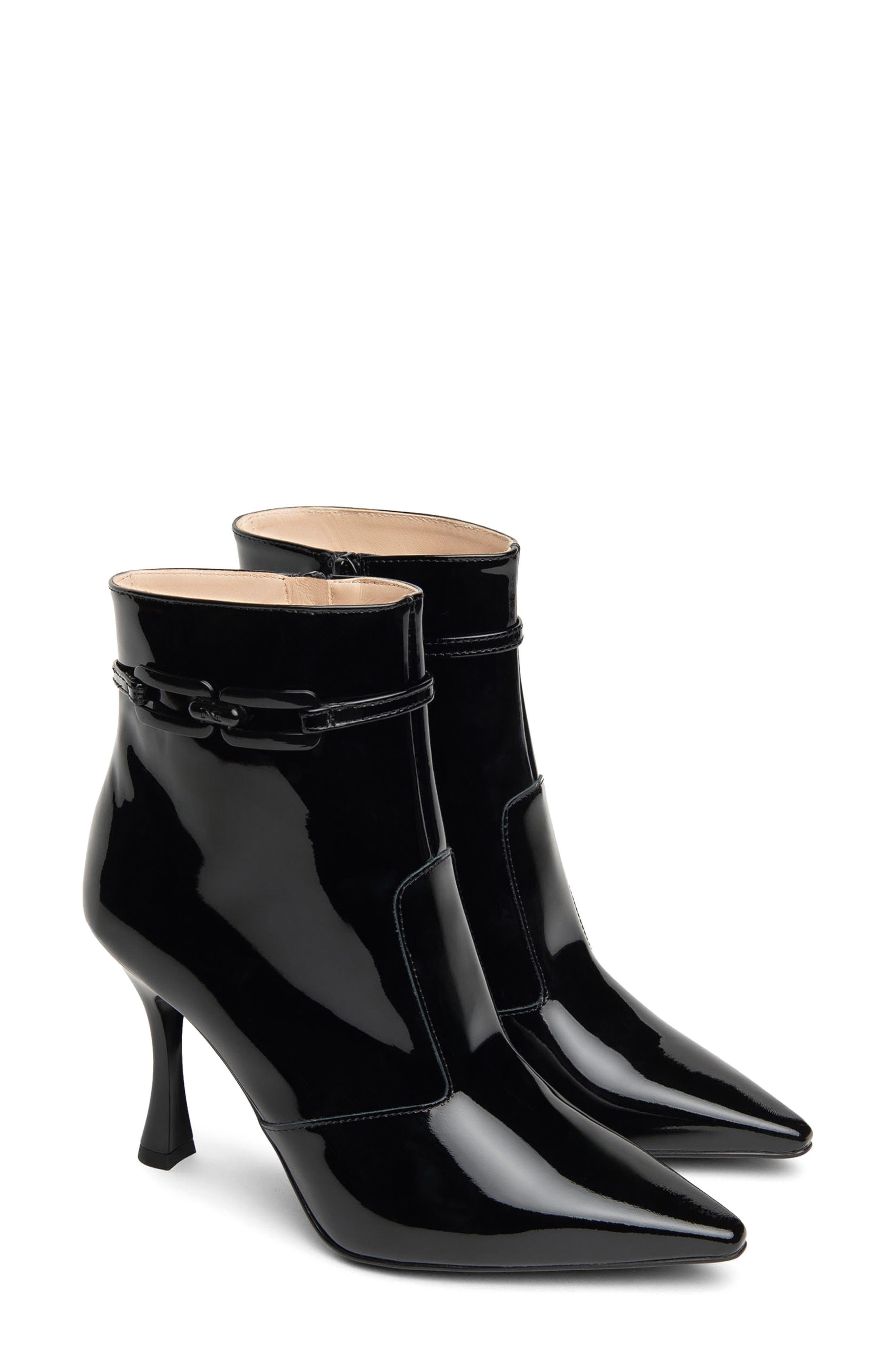 NeroGiardini Pointed Toe Bootie, Main, color, Black