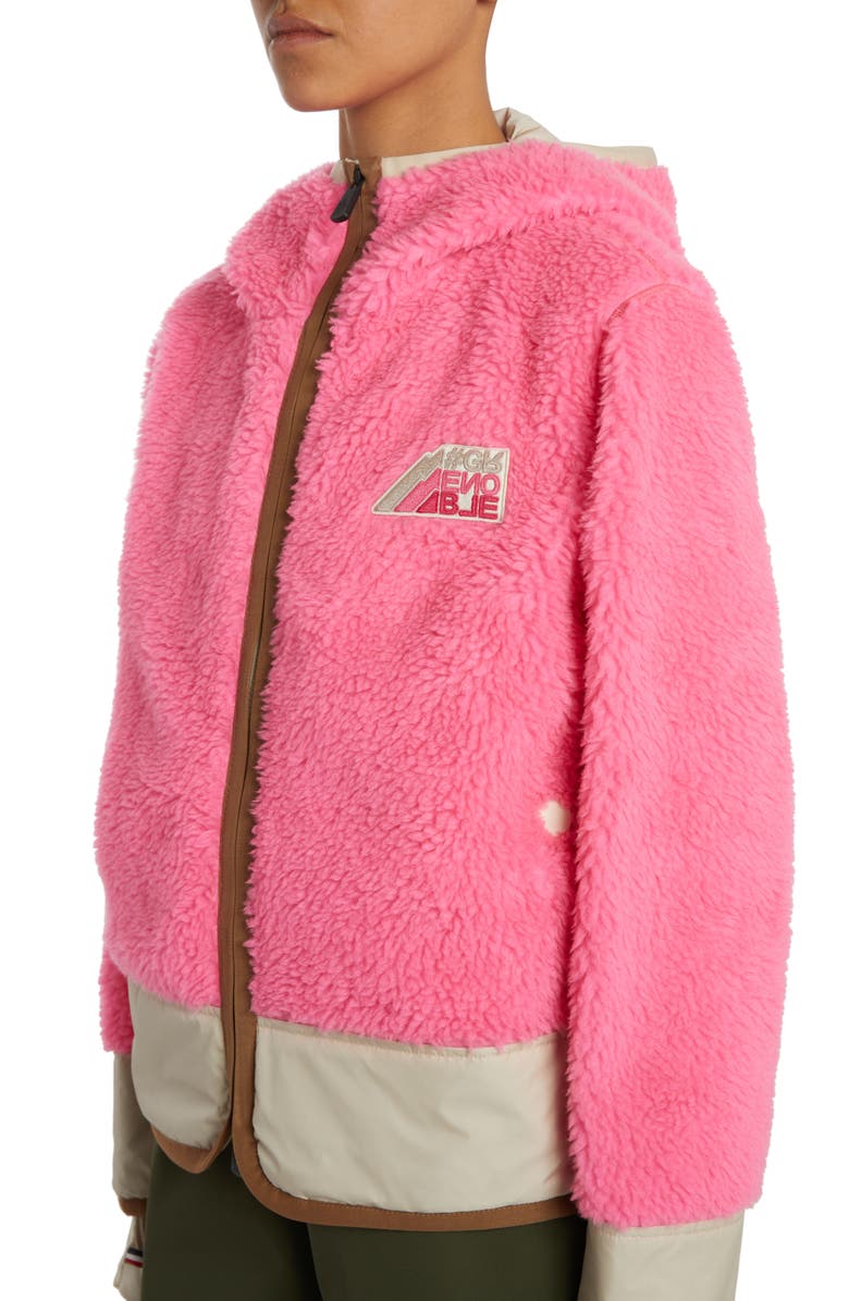 Moncler Grenoble Logo Patch Mixed Media Cardigan, Alternate, color,