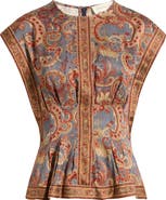 LOVE THE LABEL Riley Pleated Paisley Top