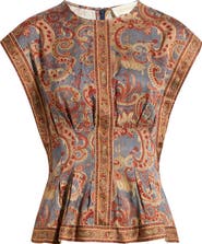 LOVE THE LABEL Riley Pleated Paisley Top