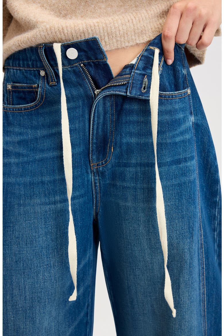 Barre High Waist Barrel Leg Jeans, Alternate, color, APPALOOSA WASH