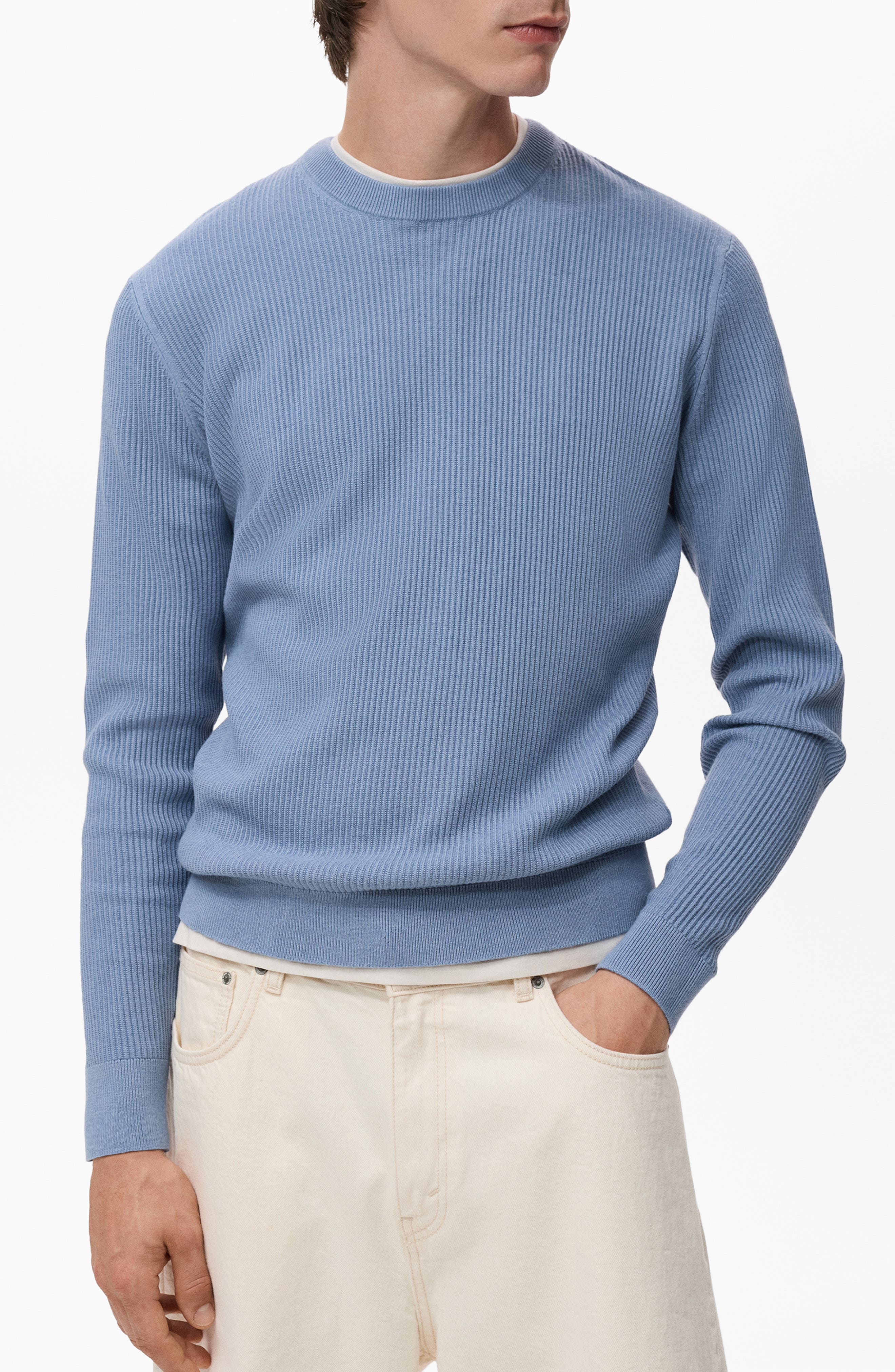 Regular Fit Crewneck Rib Sweater - image 5