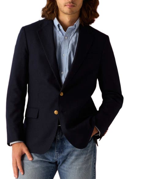 Booth Single Breasted Brushed Wool Blazer