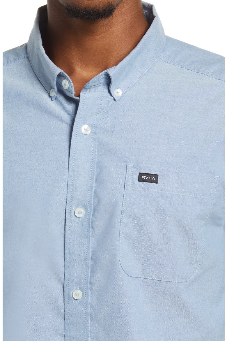 That'll Do Solid Short Sleeve Button-Down Shirt, Alternate, color, OXL-OXFORD BLUE
