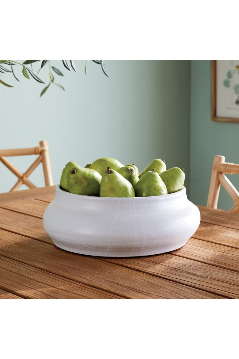 Mirela Decorative Bowl, Alternate, color, White