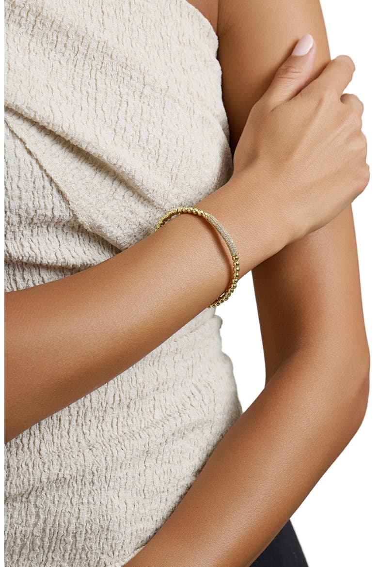 Modern Muse Beaded Cuff Bracelet, Alternate, color, GOLD