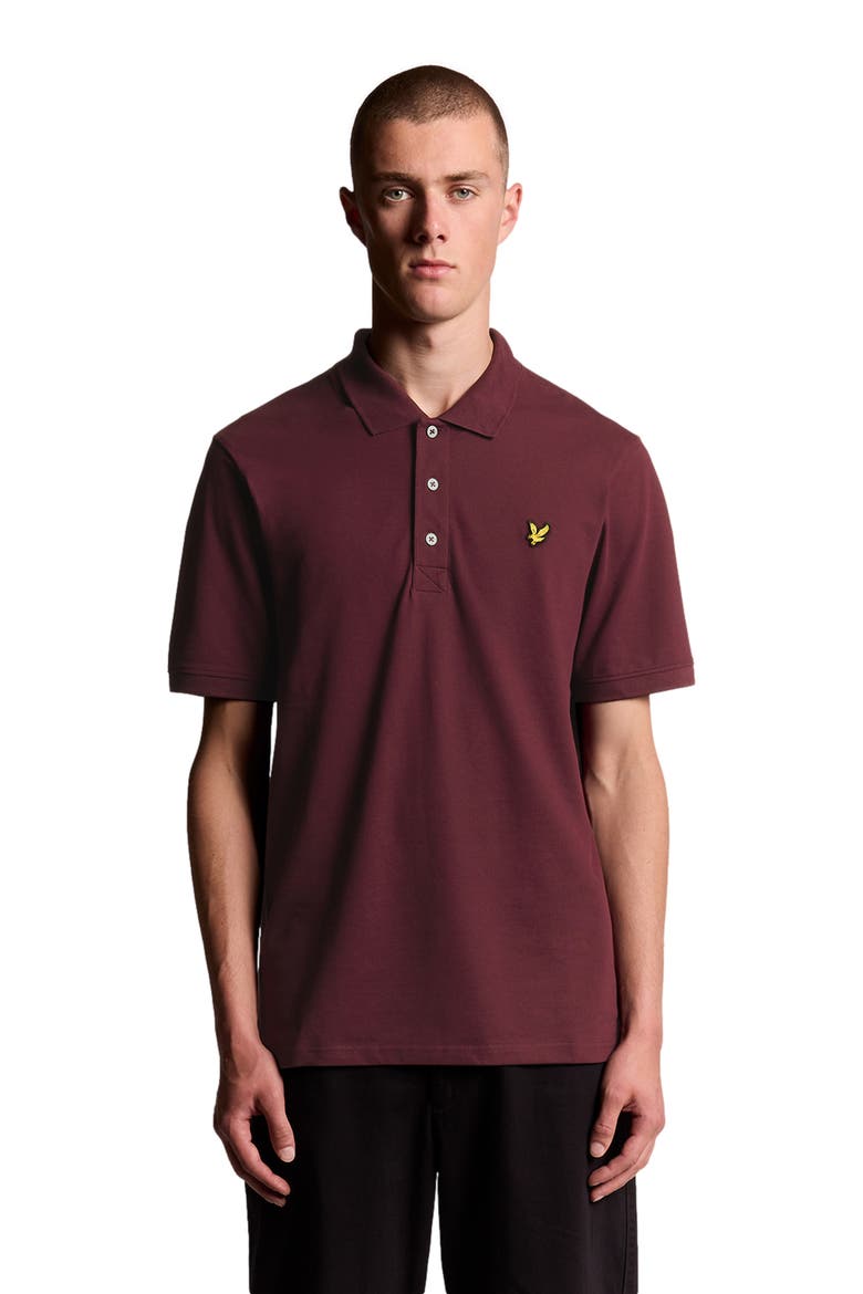 Plain Polo Shirt, Alternate, color, Burgundy
