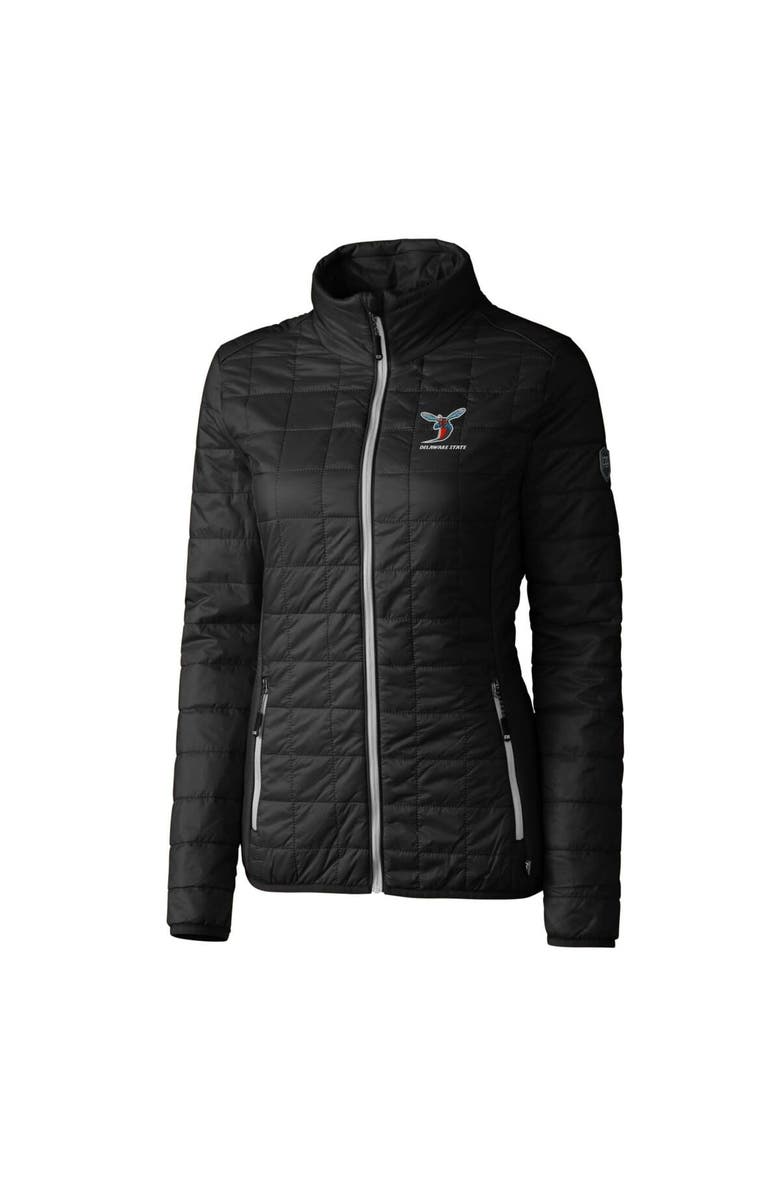 Cutter & Buck Women's Cutter & Buck Black Delaware State Hornets Rainier Eco Insulated Puffer Full-Zip Jacket, Alternate, color, 