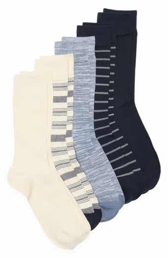 NORDSTROM RACK 5-Pack Assorted Stripe Cable Dress Socks