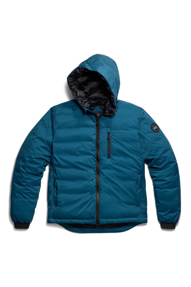 Lodge Packable Down Hooded Jacket, Alternate, color, GUARD BLUE - BLEU GARDE