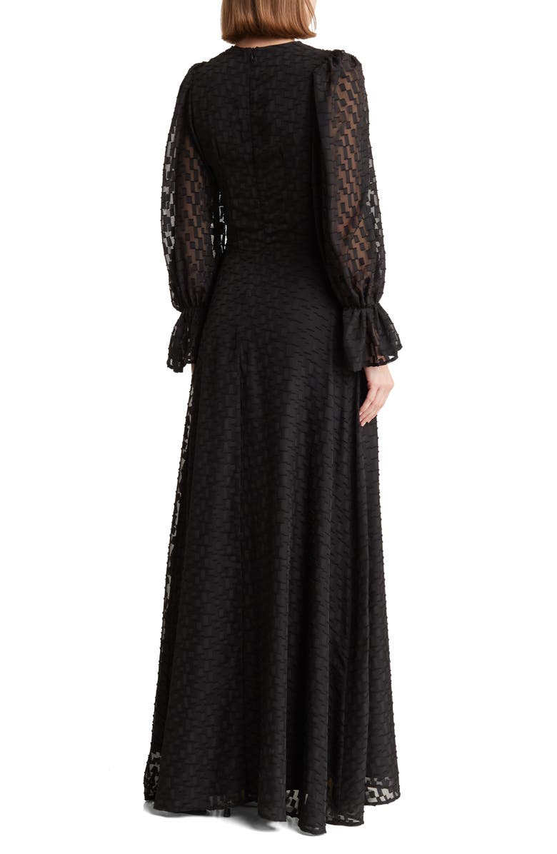 BY DESIGN Eva Long Sleeve Maxi Dress, Alternate, color, Black