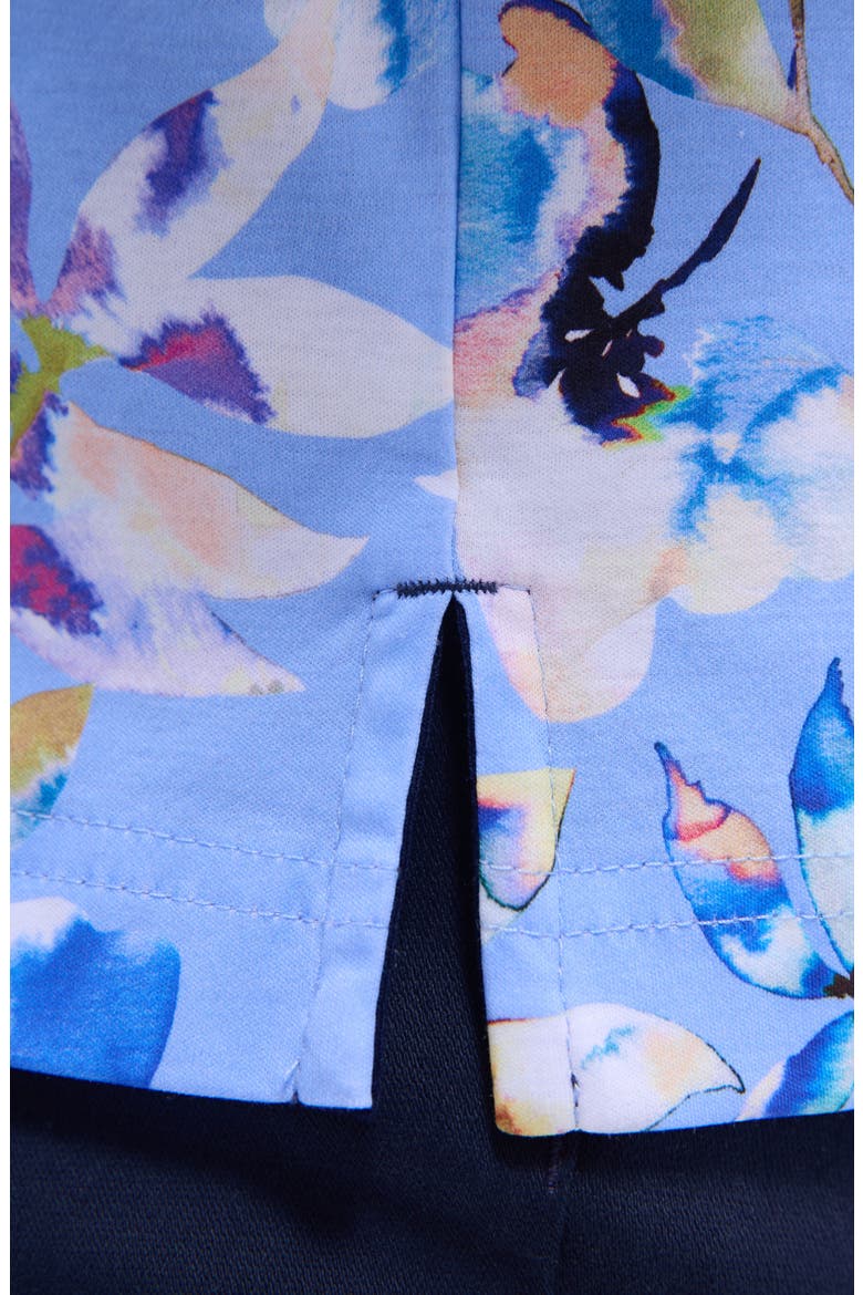 Hendrix Digital Floral Print Pima Cotton Polo, Alternate, color, AIR BLUE