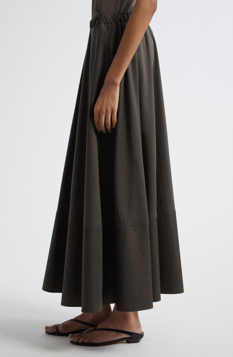 MM by Max Mara Roal Modal & Cotton Maxi Skirt, Alternate, color, Dark Green
