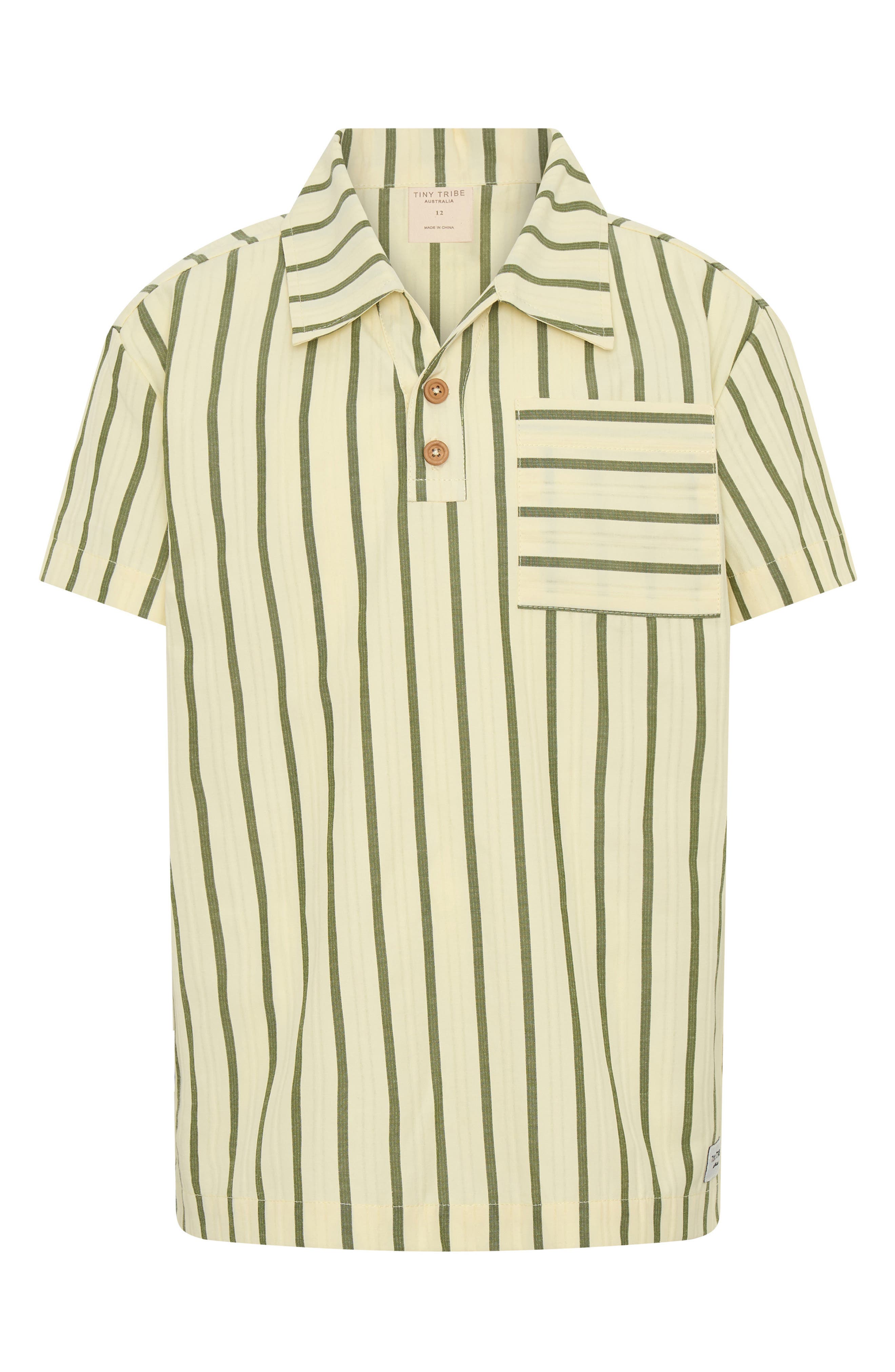 Kids' Vertical Stripe Polo Shirt